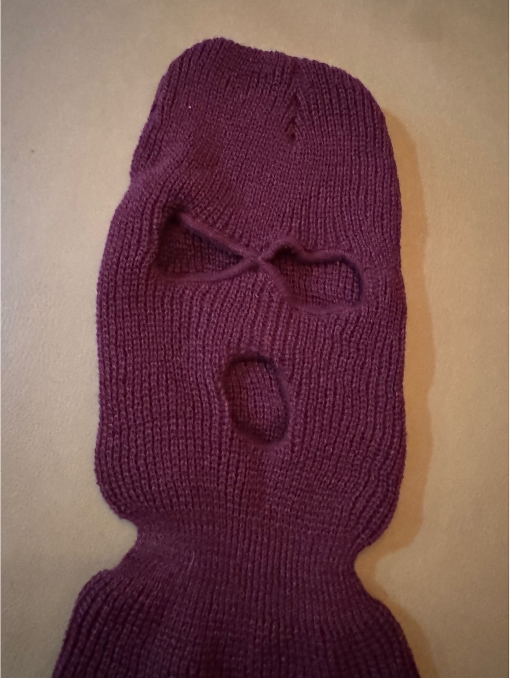 Burgundy Knit Vintage Balaclava Face Mask